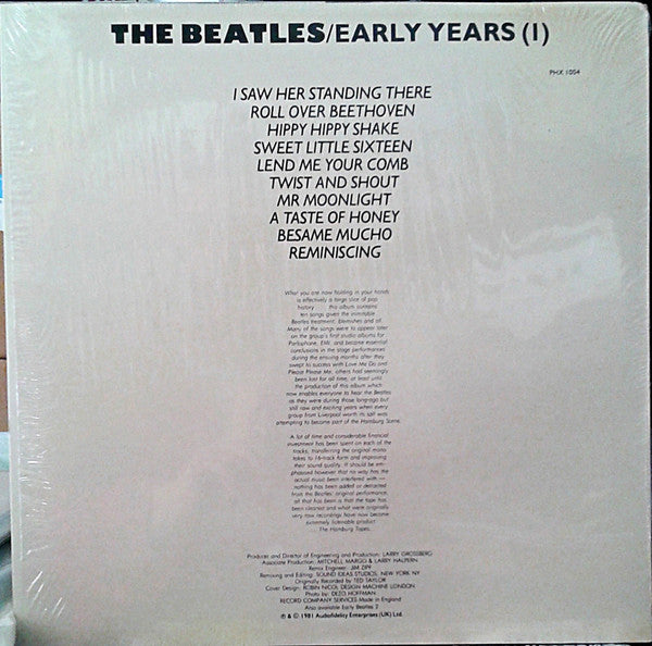 The Beatles : Early Years (1) (LP, Comp, Bla)