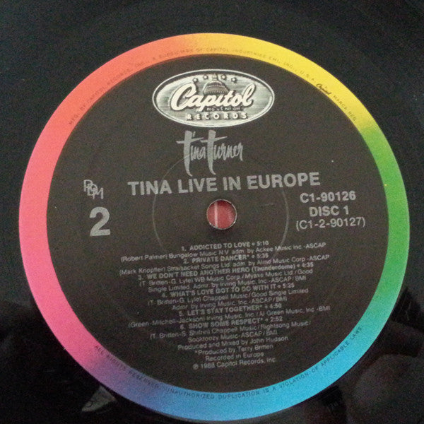 Tina Turner : Tina Live In Europe (2xLP, Gat)