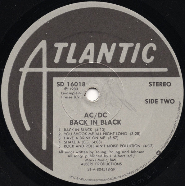 AC/DC : Back In Black (LP, Album, Spe)