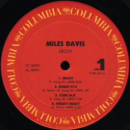 Miles Davis : Decoy (LP, Album, Gat)