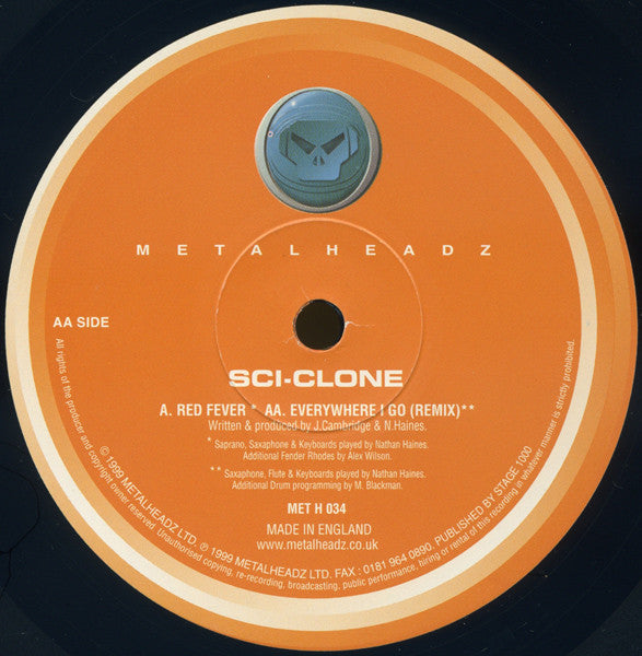 Sci-Clone : Red Fever / Everywhere I Go (Remix) (12")