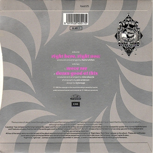 Jesus Jones : Right Here, Right Now (7", Single)