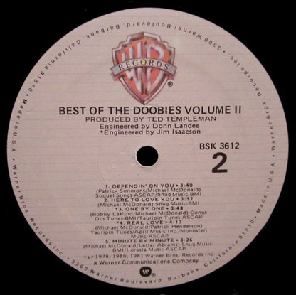 The Doobie Brothers : Best Of The Doobies - Volume II (LP, Comp, Club, Col)