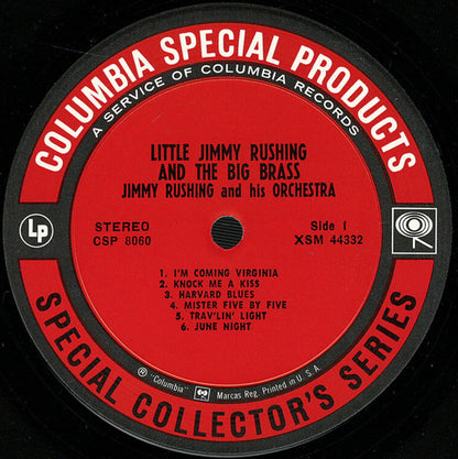 Jimmy Rushing And His Orchestra : Little Jimmy Rushing And The Big Brass (LP, Album, RE)