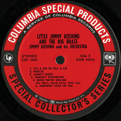 Jimmy Rushing And His Orchestra : Little Jimmy Rushing And The Big Brass (LP, Album, RE)