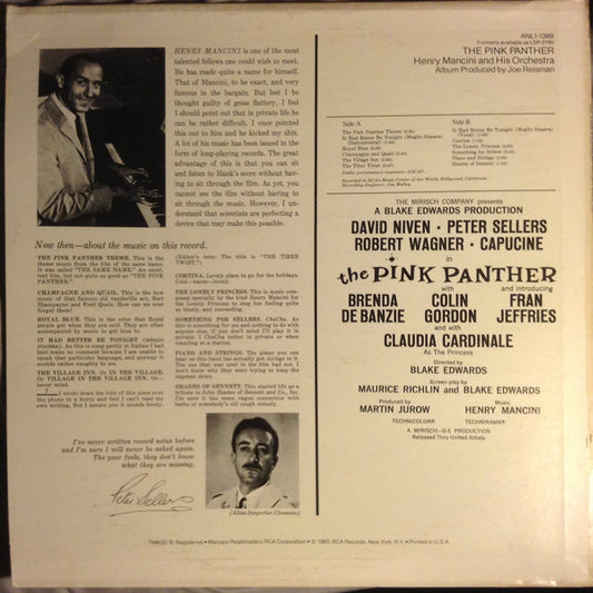 Henry Mancini : The Pink Panther (Music From The Film Score) (LP, Album, RP)