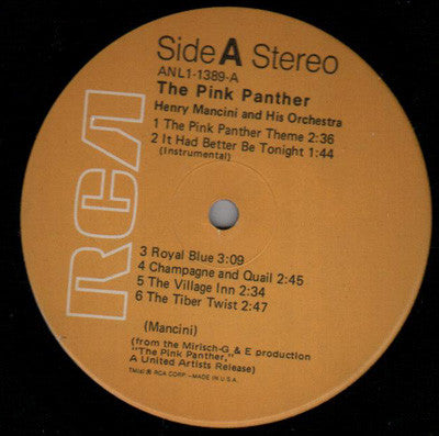 Henry Mancini : The Pink Panther (Music From The Film Score) (LP, Album, RP)