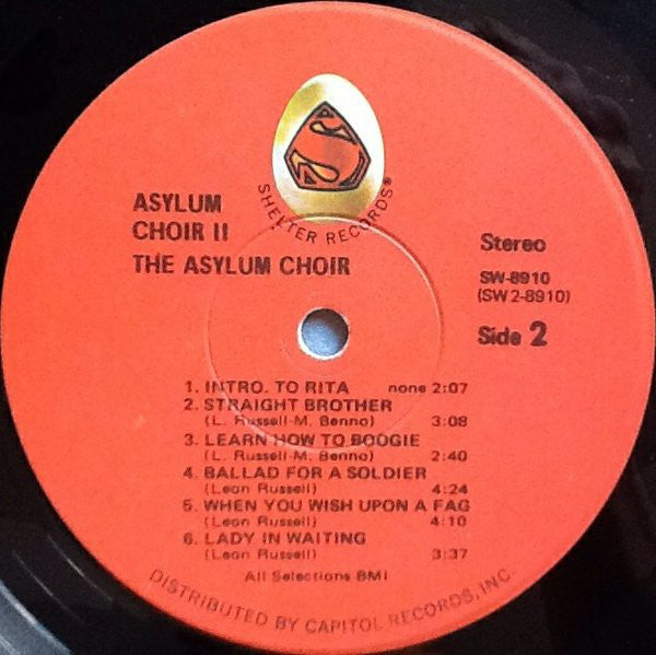 Leon Russell & Marc Benno : Asylum Choir II (LP, Album, Win)