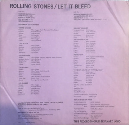 The Rolling Stones : Let It Bleed (LP, Album, BW )