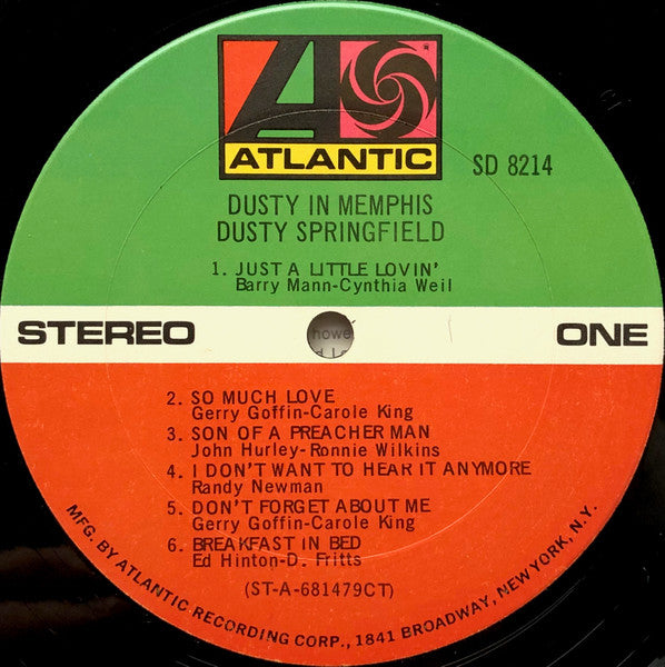 Dusty Springfield : Dusty In Memphis (LP, Album, CT )