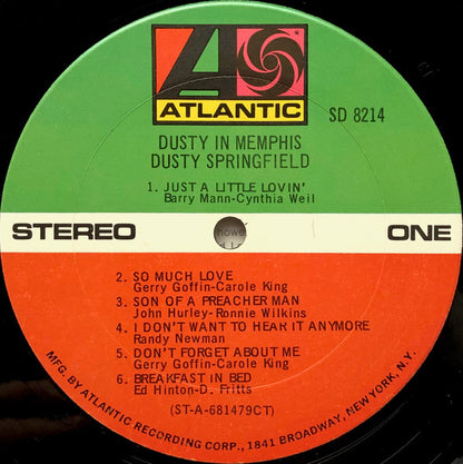 Dusty Springfield : Dusty In Memphis (LP, Album, CT )