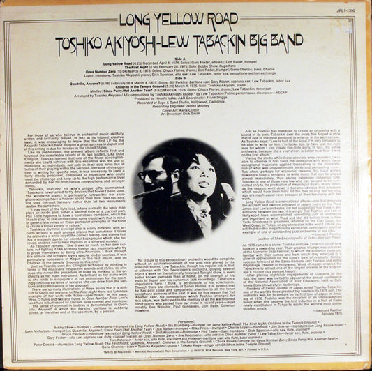 Toshiko Akiyoshi-Lew Tabackin Big Band : Long Yellow Road (LP, Album)