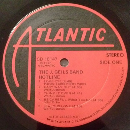 The J. Geils Band : Hotline (LP, Album, Mon)