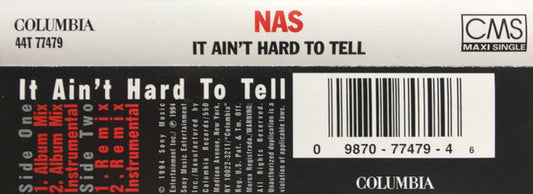 Nas : It Ain't Hard To Tell (Cass, Maxi)