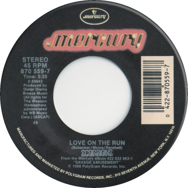 Scorpions : Believe In Love (7", Single)