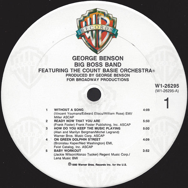 George Benson Featuring The Count Basie Orchestra : Big Boss Band (LP, Album, Club, Car)