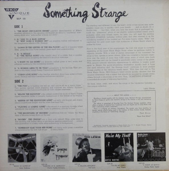 Michael Strange (3) : Something Strange (LP, Album, Mono)