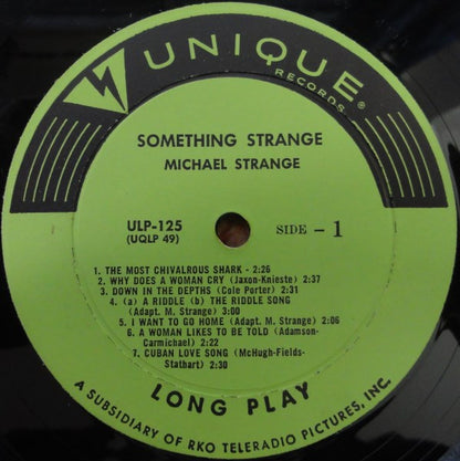 Michael Strange (3) : Something Strange (LP, Album, Mono)