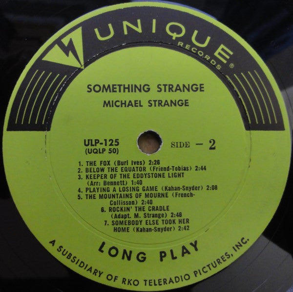 Michael Strange (3) : Something Strange (LP, Album, Mono)