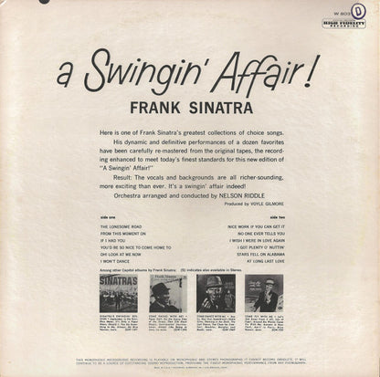 Frank Sinatra : A Swingin' Affair (LP, Album, Mono, RP, Scr)