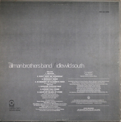 The Allman Brothers Band : Idlewild South (LP, Album, PR )