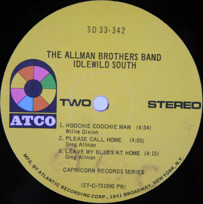 The Allman Brothers Band : Idlewild South (LP, Album, PR )