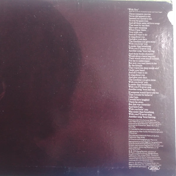 The Moments : Moments With You (LP, Album, Gat)