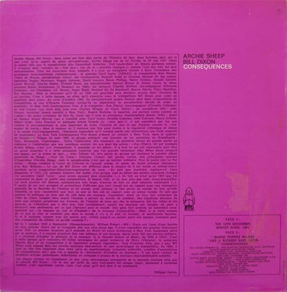 Archie Shepp / Bill Dixon : Consequences (LP, Album, RE)