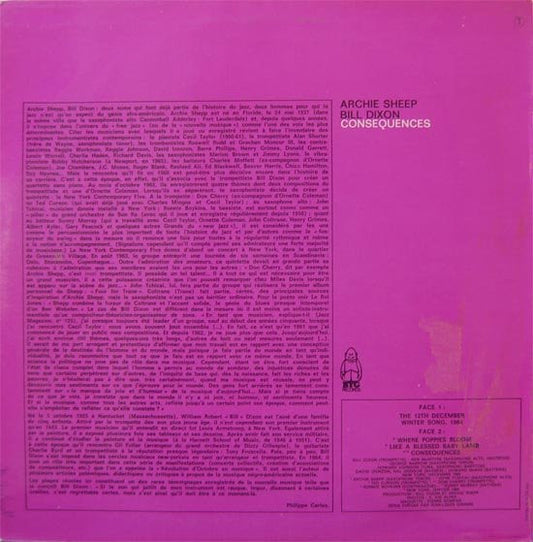Archie Shepp / Bill Dixon : Consequences (LP, Album, RE)