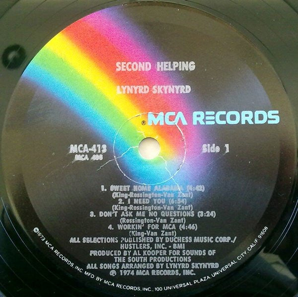 Lynyrd Skynyrd : Second Helping (LP, Album, RP)