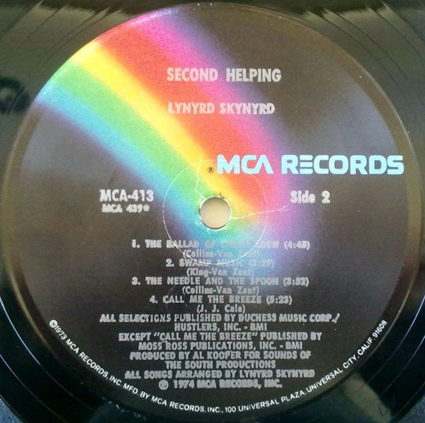 Lynyrd Skynyrd : Second Helping (LP, Album, RP)