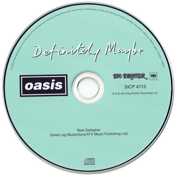 Oasis (2) : Definitely Maybe (CD, Album, RE, RM, 20t)