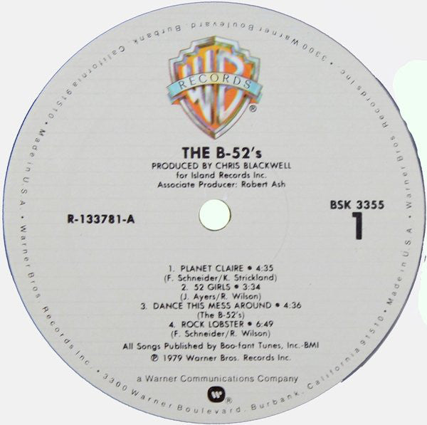 The B-52's : The B-52's (LP, Album, Club, RE, RCA)