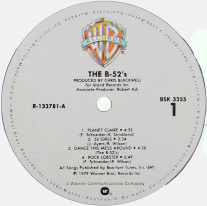 The B-52's : The B-52's (LP, Album, Club, RE, RCA)