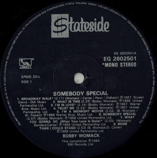 Bobby Womack : Somebody Special (LP, Comp, RE)