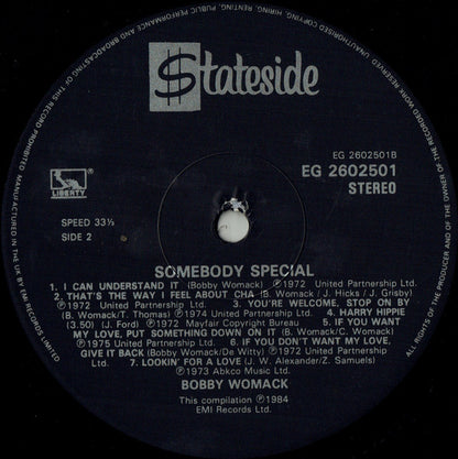 Bobby Womack : Somebody Special (LP, Comp, RE)