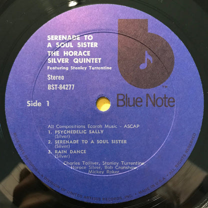 The Horace Silver Quintet Featuring Stanley Turrentine : Serenade To A Soul Sister (LP, Album, RE, Gat)