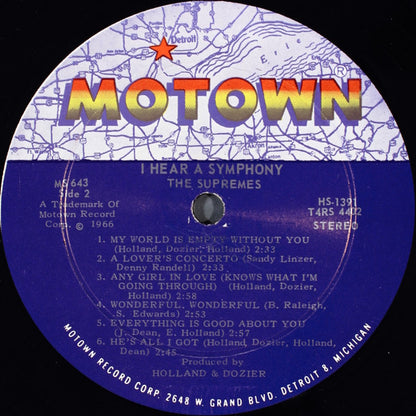 The Supremes : I Hear A Symphony (LP, Album, Roc)