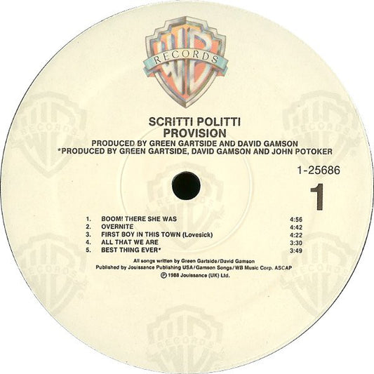 Scritti Politti : Provision (LP, Album, Spe)
