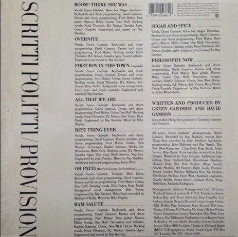 Scritti Politti : Provision (LP, Album, Spe)