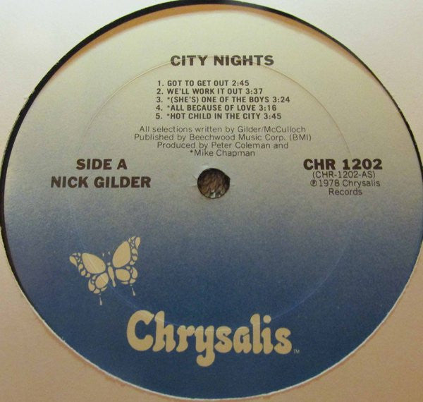 Nick Gilder : City Nights (LP, Album, Club)