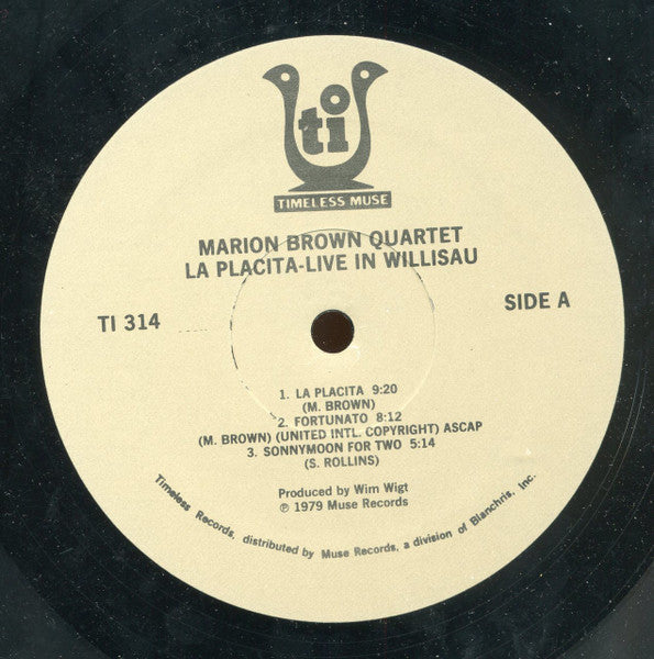 Marion Brown Quartet : La Placita - Live In Willisau (LP, Album)