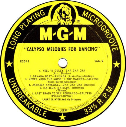 Larry Clinton And His Orchestra : Calypso Melodies For Dancing (LP, Mono)