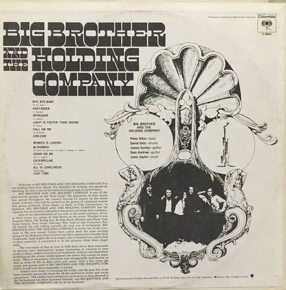 Big Brother & The Holding Company Featuring Janis Joplin : Big Brother & The Holding Company (LP, Album, RE, Pit)