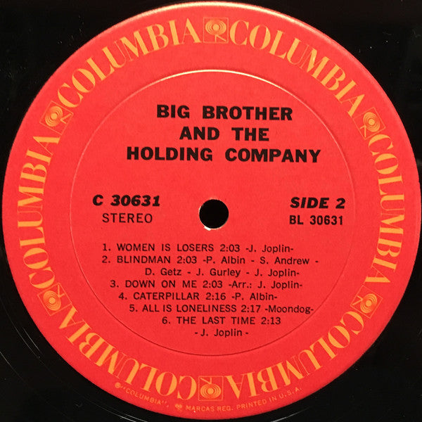 Big Brother & The Holding Company Featuring Janis Joplin : Big Brother & The Holding Company (LP, Album, RE, Pit)