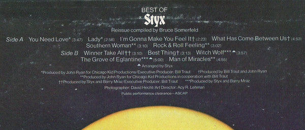 Styx : Best Of Styx (LP, Comp, Ind)