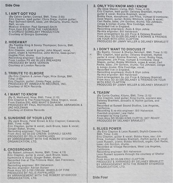 Eric Clapton : History Of Eric Clapton (2xLP, Comp, RI)