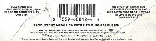 Metallica : ...And Justice For All (Cass, Album)