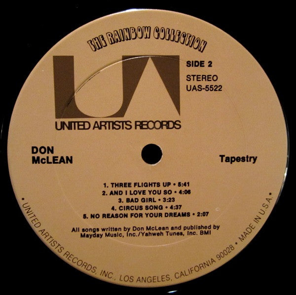Don McLean : Tapestry (LP, Album, Ter)