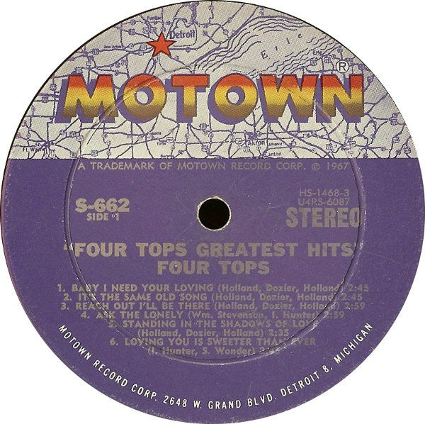 Four Tops : Greatest Hits (LP, Comp, Hol)